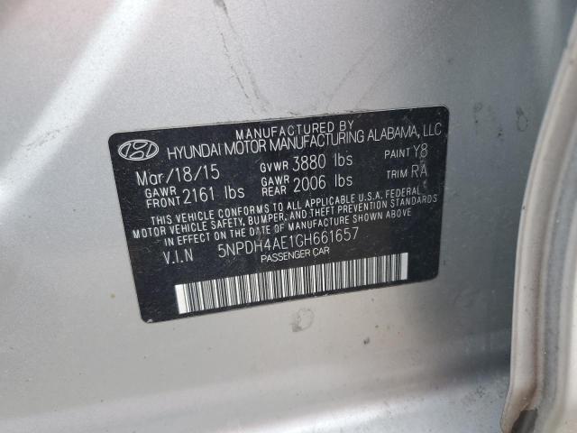 Photo 11 VIN: 5NPDH4AE1GH661657 - HYUNDAI ELANTRA SE 