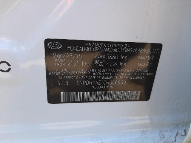 Photo 9 VIN: 5NPDH4AE1GH666969 - HYUNDAI ELANTRA SE 