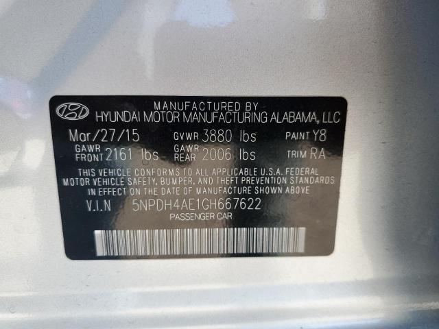 Photo 12 VIN: 5NPDH4AE1GH667622 - HYUNDAI ELANTRA SE 