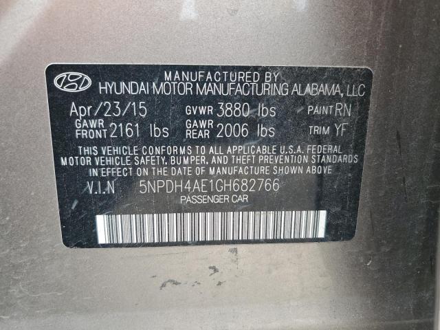 Photo 12 VIN: 5NPDH4AE1GH682766 - HYUNDAI ELANTRA SE 