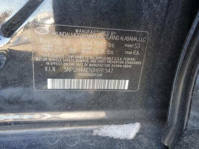 Photo 11 VIN: 5NPDH4AE1GH691547 - HYUNDAI ELANTRA SE 