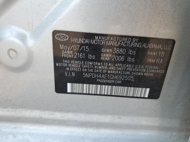 Photo 11 VIN: 5NPDH4AE1GH692505 - HYUNDAI ELANTRA SE 