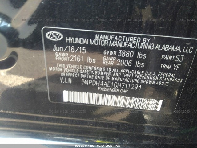 Photo 8 VIN: 5NPDH4AE1GH711294 - HYUNDAI ELANTRA 