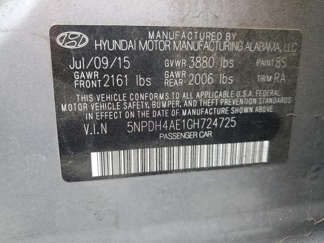 Photo 11 VIN: 5NPDH4AE1GH724725 - HYUNDAI ELANTRA SE 