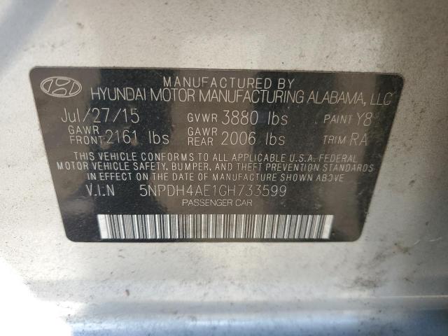 Photo 11 VIN: 5NPDH4AE1GH733599 - HYUNDAI ELANTRA 