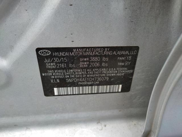 Photo 9 VIN: 5NPDH4AE1GH736079 - HYUNDAI ELANTRA SE 