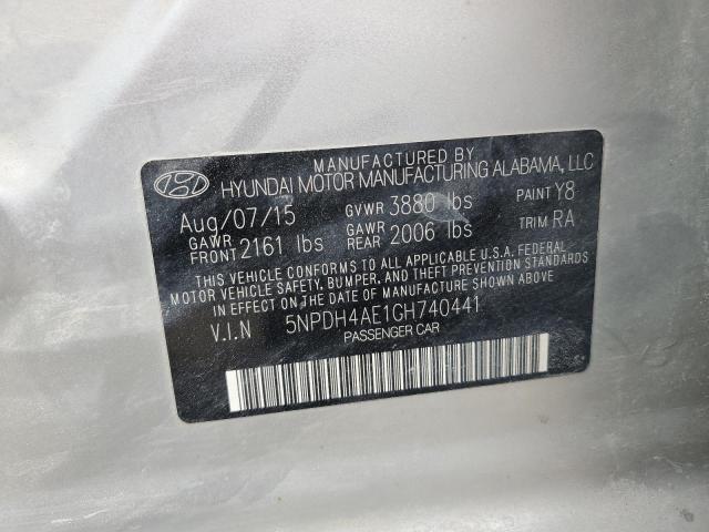 Photo 11 VIN: 5NPDH4AE1GH740441 - HYUNDAI ELANTRA SE 