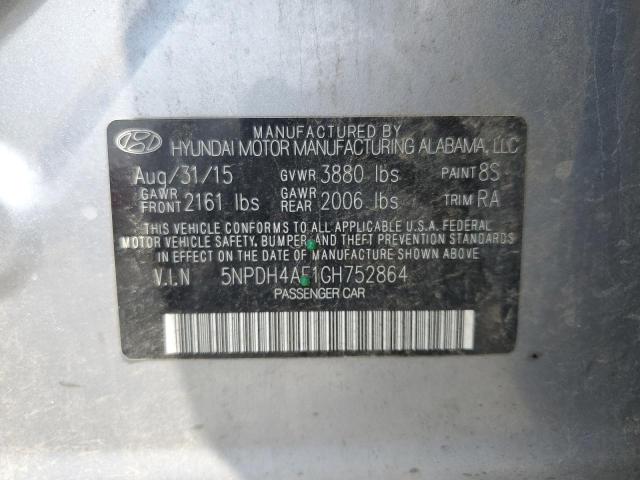 Photo 11 VIN: 5NPDH4AE1GH752864 - HYUNDAI ELANTRA SE 