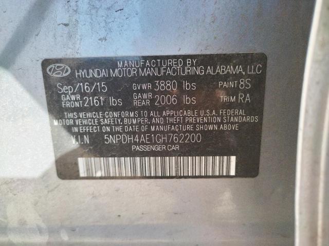 Photo 9 VIN: 5NPDH4AE1GH762200 - HYUNDAI ELANTRA SE 