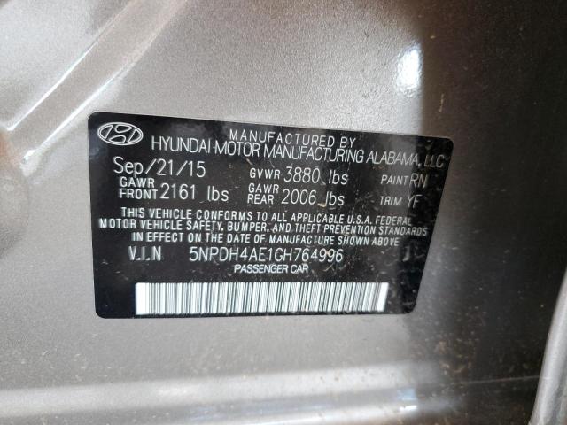 Photo 11 VIN: 5NPDH4AE1GH764996 - HYUNDAI ELANTRA 