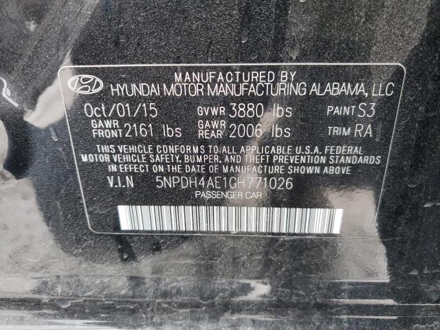 Photo 11 VIN: 5NPDH4AE1GH771026 - HYUNDAI ELANTRA 