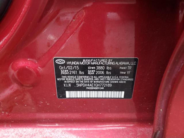 Photo 12 VIN: 5NPDH4AE1GH772189 - HYUNDAI ELANTRA 