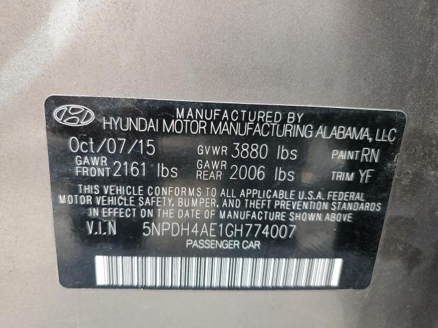 Photo 11 VIN: 5NPDH4AE1GH774007 - HYUNDAI ELANTRA 