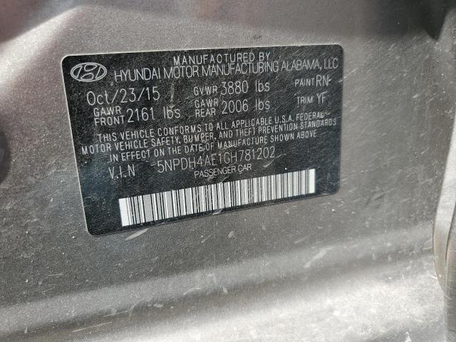 Photo 12 VIN: 5NPDH4AE1GH781202 - HYUNDAI ELANTRA SE 