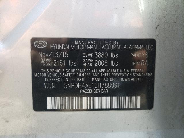 Photo 9 VIN: 5NPDH4AE1GH788991 - HYUNDAI ELANTRA SE 