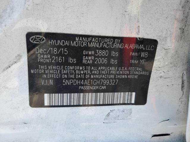 Photo 11 VIN: 5NPDH4AE1GH799327 - HYUNDAI ELANTRA SE 