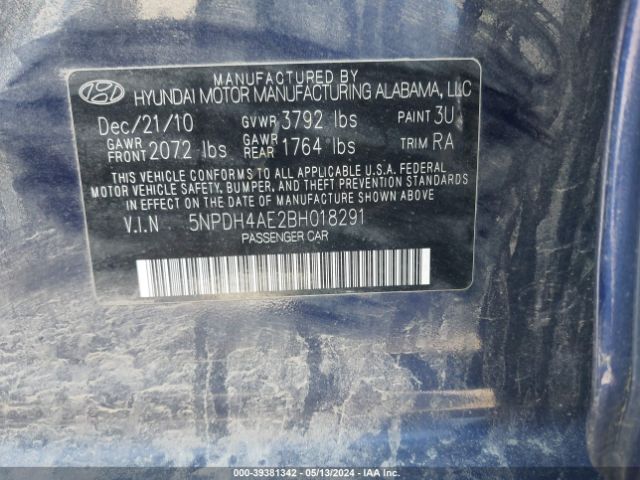 Photo 8 VIN: 5NPDH4AE2BH018291 - HYUNDAI ELANTRA 