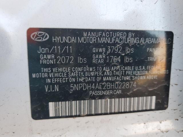 Photo 11 VIN: 5NPDH4AE2BH022874 - HYUNDAI ELANTRA 