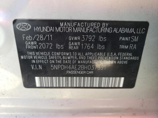 Photo 9 VIN: 5NPDH4AE2BH037391 - HYUNDAI ELANTRA GL 