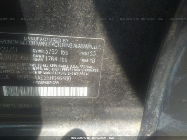 Photo 8 VIN: 5NPDH4AE2BH046480 - HYUNDAI ELANTRA 