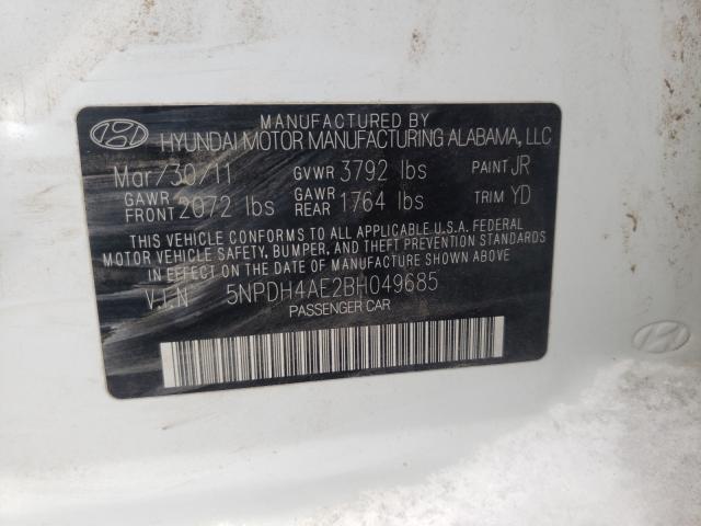 Photo 9 VIN: 5NPDH4AE2BH049685 - HYUNDAI ELANTRA GL 