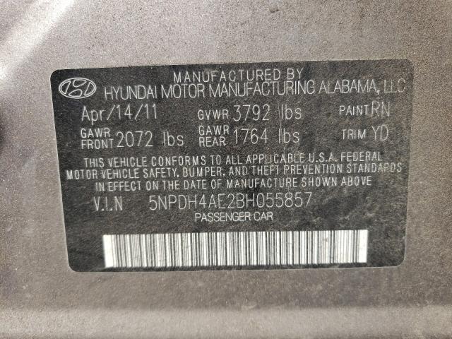 Photo 9 VIN: 5NPDH4AE2BH055857 - HYUNDAI ELANTRA GL 