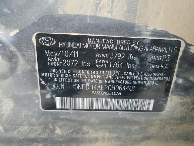 Photo 9 VIN: 5NPDH4AE2CH064401 - HYUNDAI ELANTRA GL 