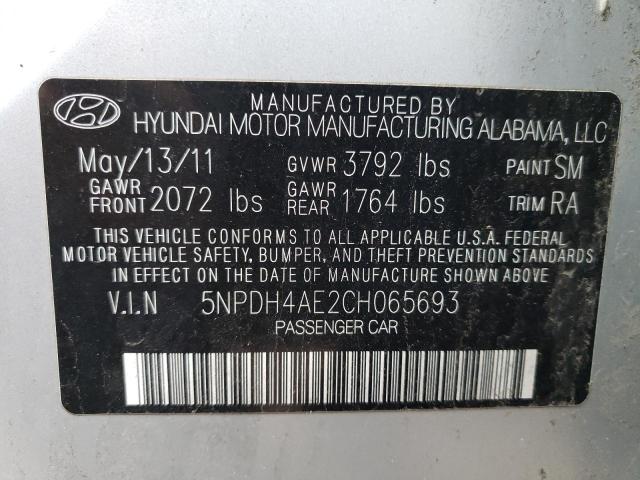 Photo 11 VIN: 5NPDH4AE2CH065693 - HYUNDAI ELANTRA GL 