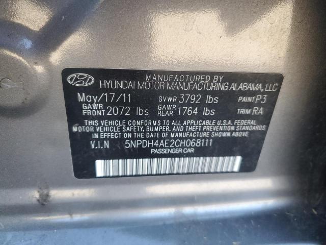 Photo 11 VIN: 5NPDH4AE2CH068111 - HYUNDAI ELANTRA GL 