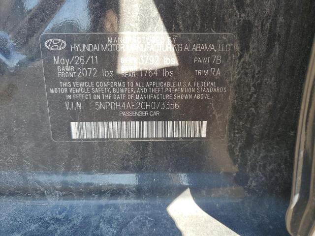 Photo 11 VIN: 5NPDH4AE2CH073356 - HYUNDAI ELANTRA GL 