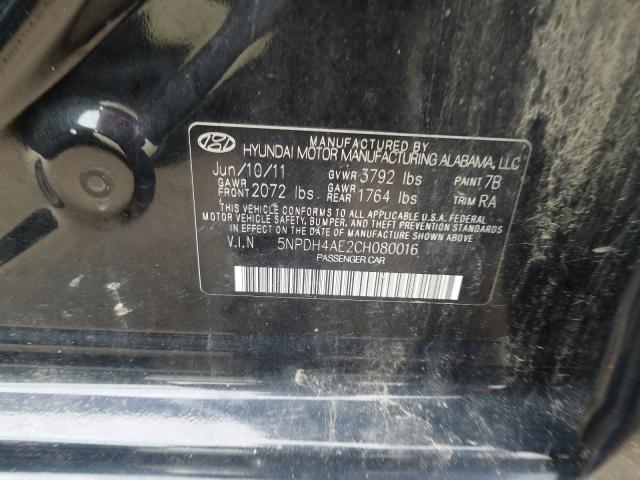 Photo 9 VIN: 5NPDH4AE2CH080016 - HYUNDAI ELANTRA GL 