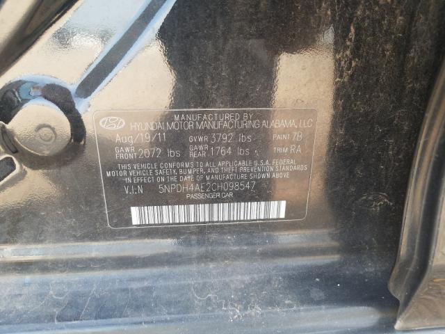 Photo 9 VIN: 5NPDH4AE2CH098547 - HYUNDAI ELANTRA GL 