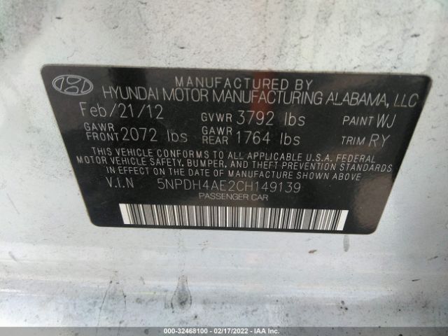 Photo 8 VIN: 5NPDH4AE2CH149139 - HYUNDAI ELANTRA 