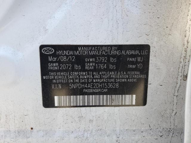 Photo 11 VIN: 5NPDH4AE2DH153628 - HYUNDAI ELANTRA GL 