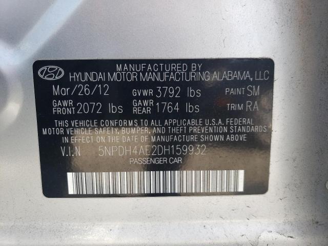 Photo 11 VIN: 5NPDH4AE2DH159932 - HYUNDAI ELANTRA GL 