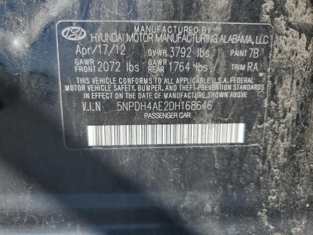 Photo 11 VIN: 5NPDH4AE2DH168646 - HYUNDAI ELANTRA GL 