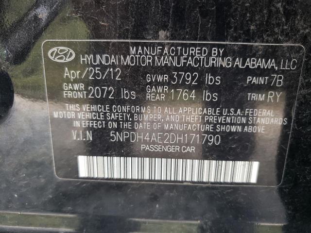 Photo 11 VIN: 5NPDH4AE2DH171790 - HYUNDAI ELANTRA GL 