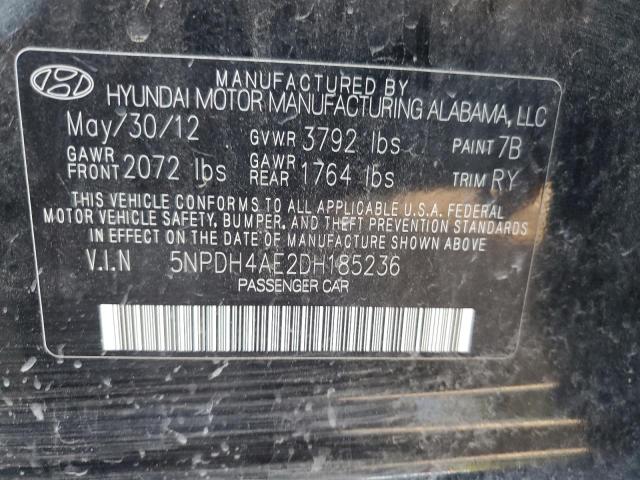 Photo 11 VIN: 5NPDH4AE2DH185236 - HYUNDAI ELANTRA GL 