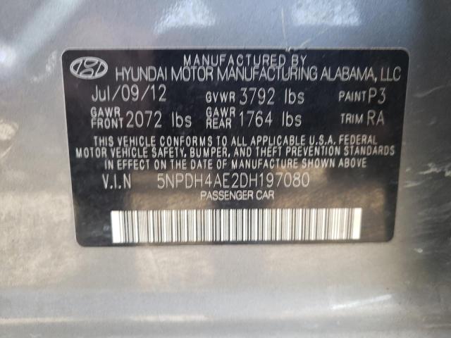 Photo 9 VIN: 5NPDH4AE2DH197080 - HYUNDAI ELANTRA GL 