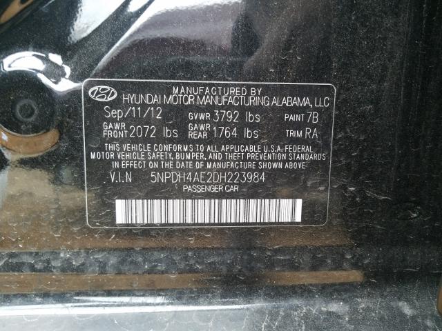 Photo 9 VIN: 5NPDH4AE2DH223984 - HYUNDAI ELANTRA 