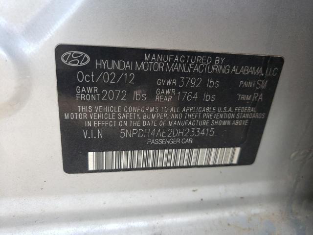 Photo 12 VIN: 5NPDH4AE2DH233415 - HYUNDAI ELANTRA 