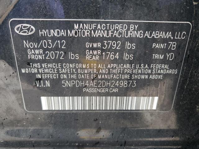 Photo 11 VIN: 5NPDH4AE2DH249873 - HYUNDAI ELANTRA 