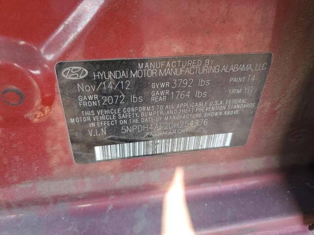 Photo 11 VIN: 5NPDH4AE2DH254376 - HYUNDAI ELANTRA GL 