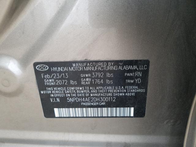 Photo 9 VIN: 5NPDH4AE2DH300112 - HYUNDAI ELANTRA GL 