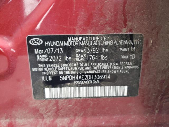 Photo 11 VIN: 5NPDH4AE2DH306914 - HYUNDAI ELANTRA 