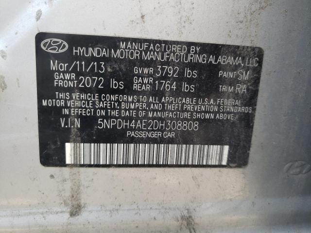 Photo 9 VIN: 5NPDH4AE2DH308808 - HYUNDAI ELANTRA GL 