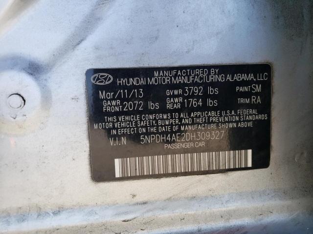 Photo 9 VIN: 5NPDH4AE2DH309327 - HYUNDAI ELANTRA GL 