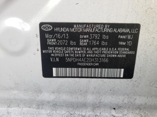 Photo 11 VIN: 5NPDH4AE2DH313166 - HYUNDAI ELANTRA GL 