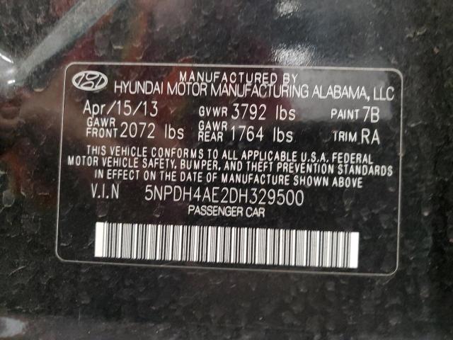 Photo 12 VIN: 5NPDH4AE2DH329500 - HYUNDAI ELANTRA GL 