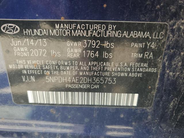 Photo 11 VIN: 5NPDH4AE2DH365753 - HYUNDAI ELANTRA GL 